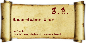 Bauernhuber Uzor névjegykártya